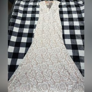 Betsy & Adam Lace Dress w/ sequined Bodice